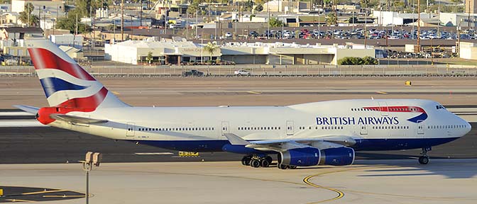 British Airways Boeing 747-436 G-BNLX, Phoenix Sky Harbor, March 10, 2015